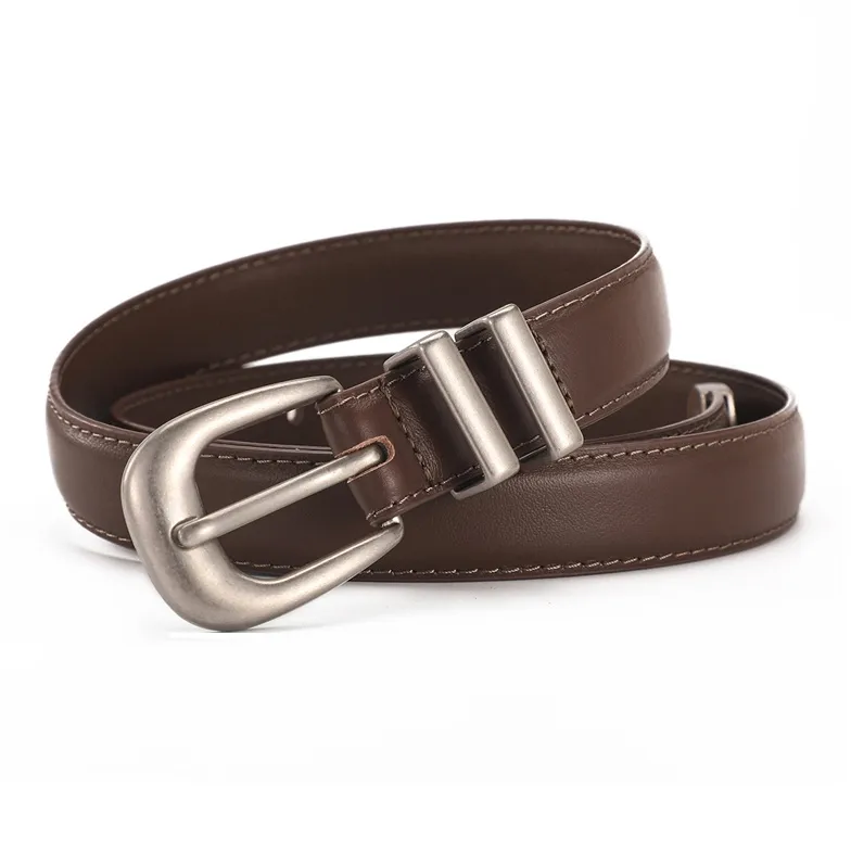 AOKANG Cow Leather Belts Women's Multiple Colors Width 2.4cm-4