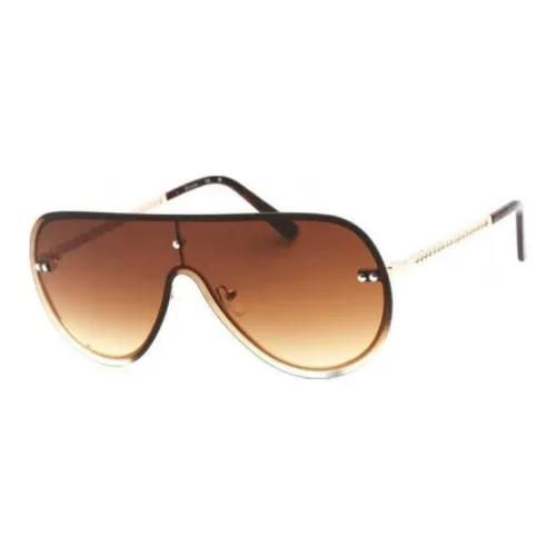 GUESS Metal Irregular Shape Sunglasses Women's Gold