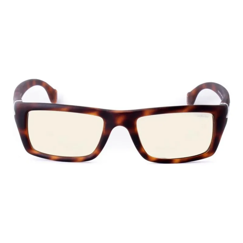 Police Glutamate Square Sunglasses Men's Brown-1