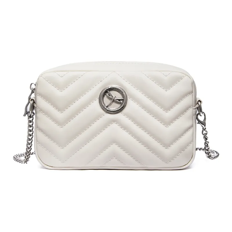 RED DRAGONFLY Polyurethane With Synthetic Leather Shoulder Bag Regular Women's Black/Ecru/White-12