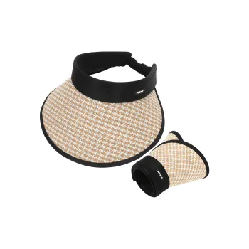 PEAK RIGHT Series Polyester Sun Protection Hats Unisex Beige Black