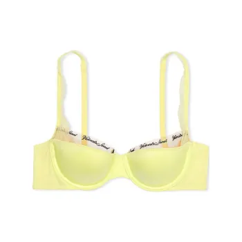 Victoria's Secret PINK/VERYSEXY Smooth Logo Embroidery Lightly Lined Balcone Bra Women's Yellow
