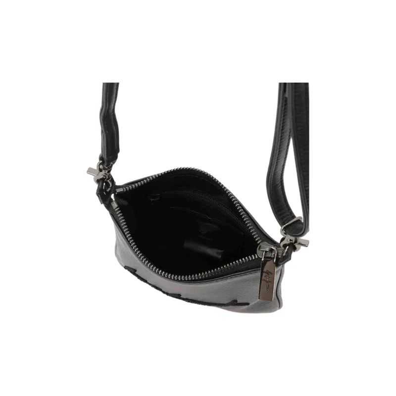 Yohji Yamamoto Cow Leather Shoulder Bag Crossbody Bag Unisex Black-3