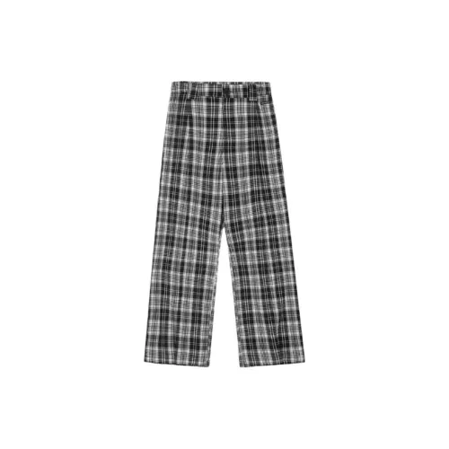 JUNE CUT Casual Pants Women's Black/White Plaid