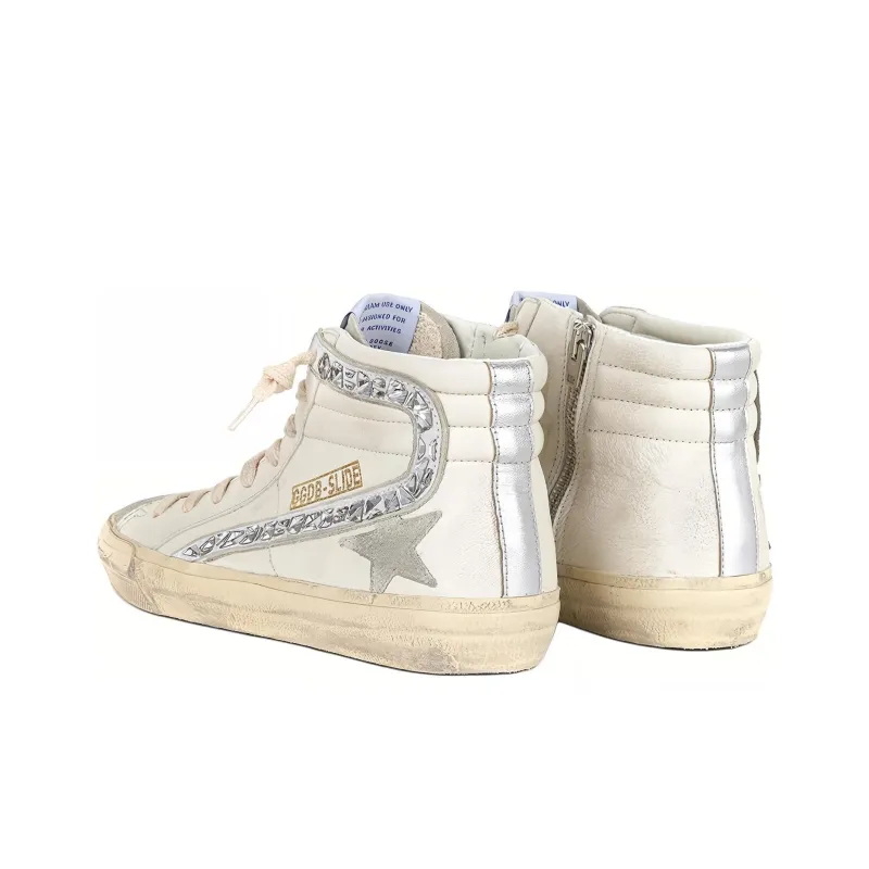 Golden Goose High Top Skateboard Shoes Women's White-3