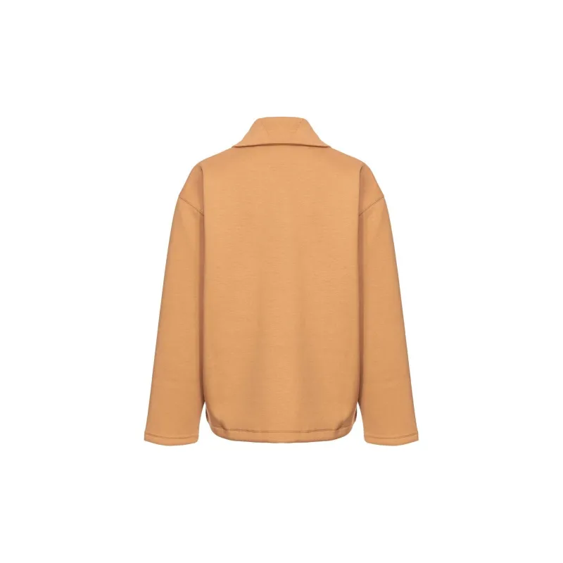 PINKO Logo Embossed Zip Up Sweatshirt-1