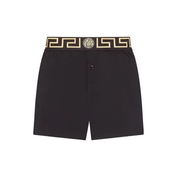 VERSACE SS21 Printing Boxer Leisure Wear Pant Male Black Underwear