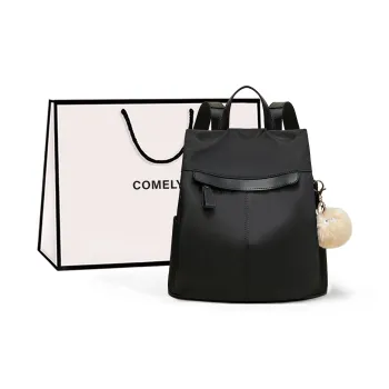 COMELY Oxford Travel Bags Backpack Medium Size Women's Black