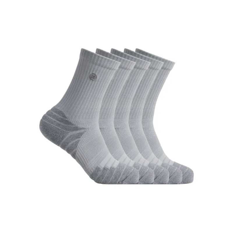Wild Child Club WCC Mid-Calf Socks Unisex 5 Pack Solid Color-1