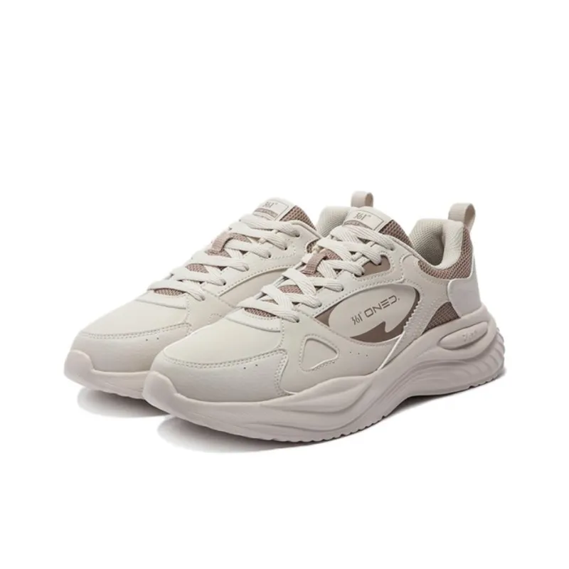 361° Anti-Slip And Wear-Resistant Water-Resistant Low-Top Casual Running Shoes Men's Beige Brown-2