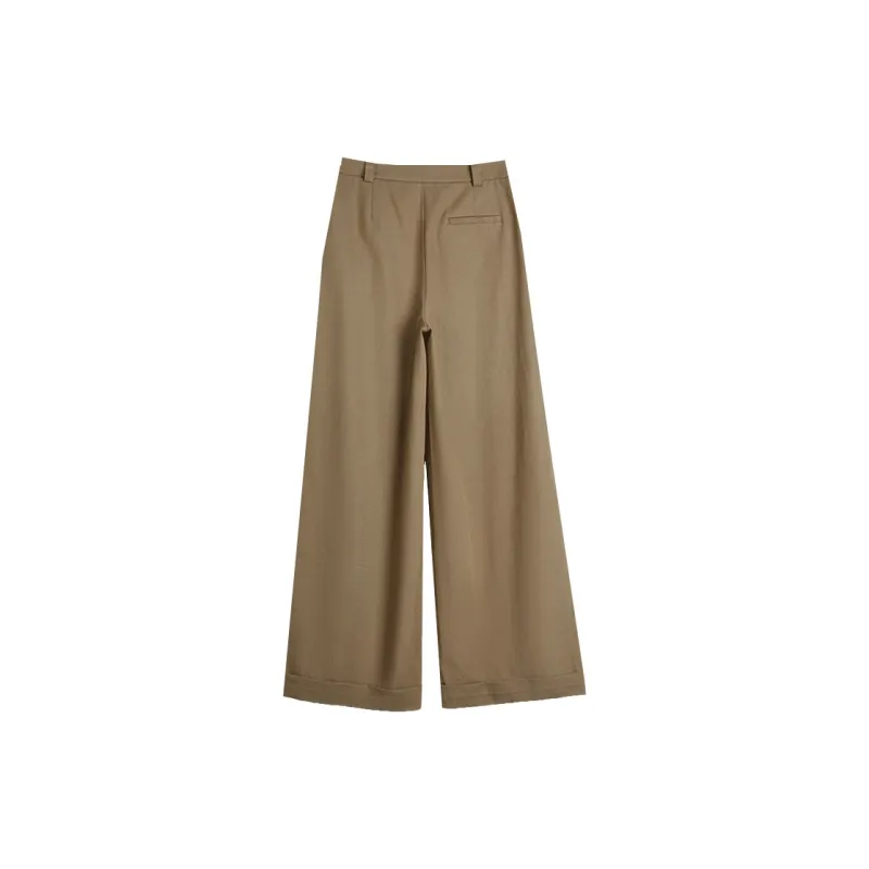 ELLE Casual Pants Women's Coffee-1