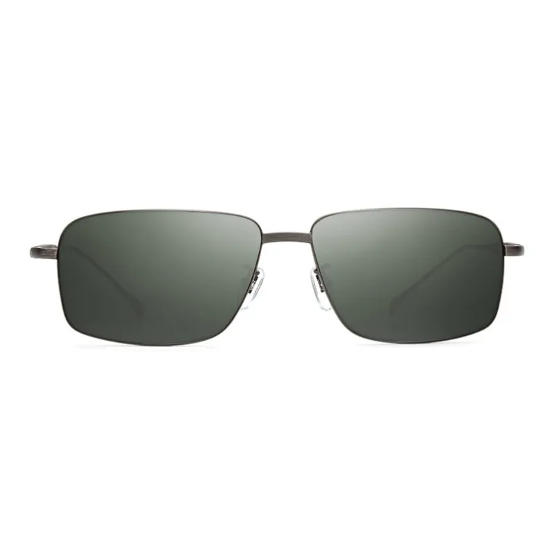 Jeep Alloy Β Titanium Square Sunglasses Men's Bright Light Gunmetal-1