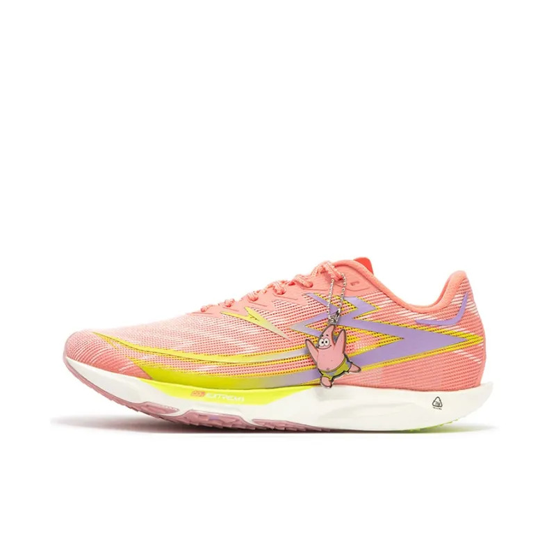 361° Speed Future Cushioning Anti Slip And Wear Resistant Low Top Full Length Carbon Plate Running Shoes Unisex Pink-0