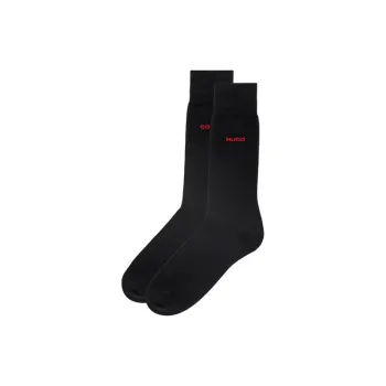 HUGO BOSS Knee High Socks Men's 2 Pack Black