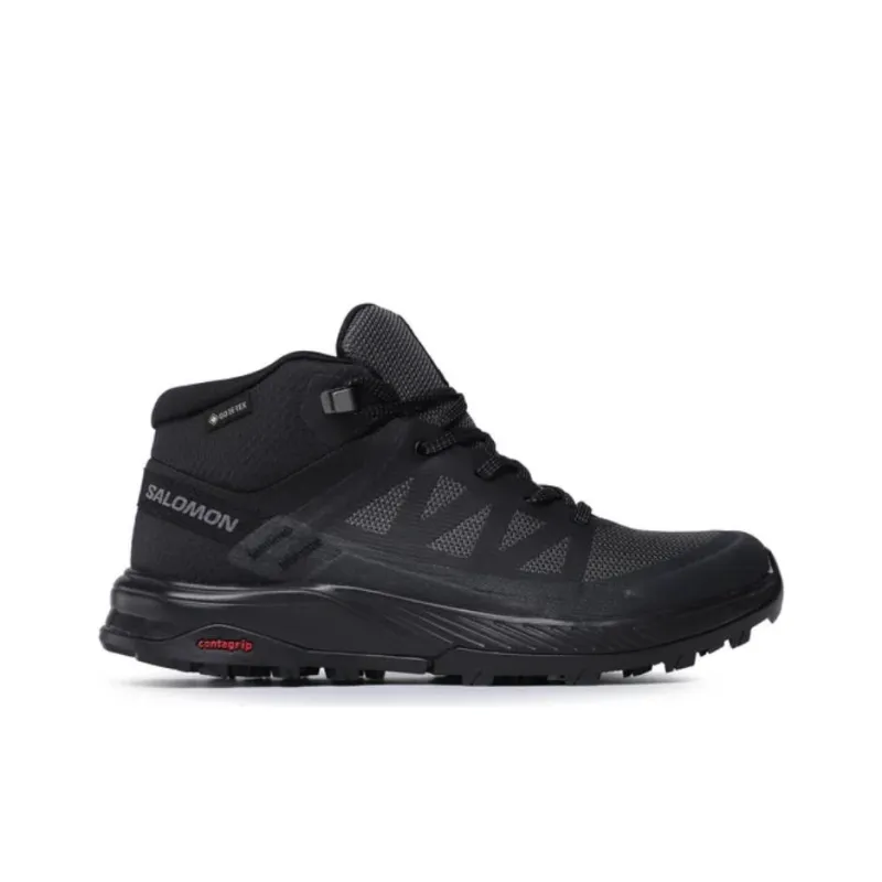 SALOMON Outrise Anti Slip Wear Resistant Mid Top Trekking Shoes Women's Black-1