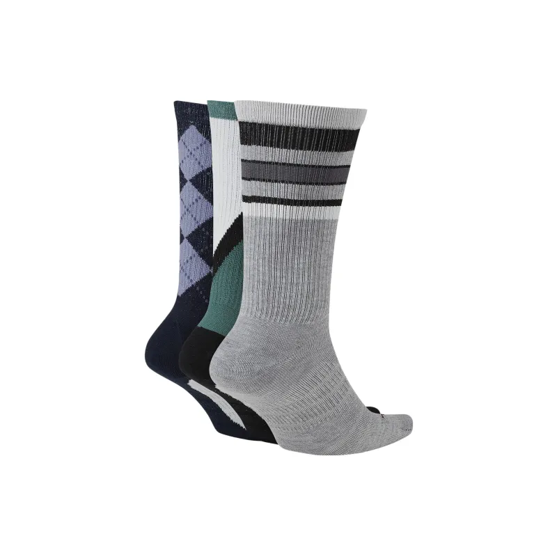 Nike Mid Calf Socks Unisex 3 Pack Multicolor-1
