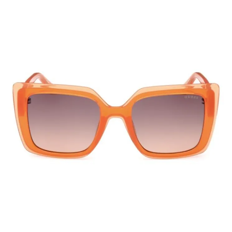 GUESS Injection Molded Rectangular Sunglasses Women's Orange-1