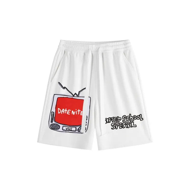 AFTER SCHOOL SPECIAL Casual Shorts Unisex White-1