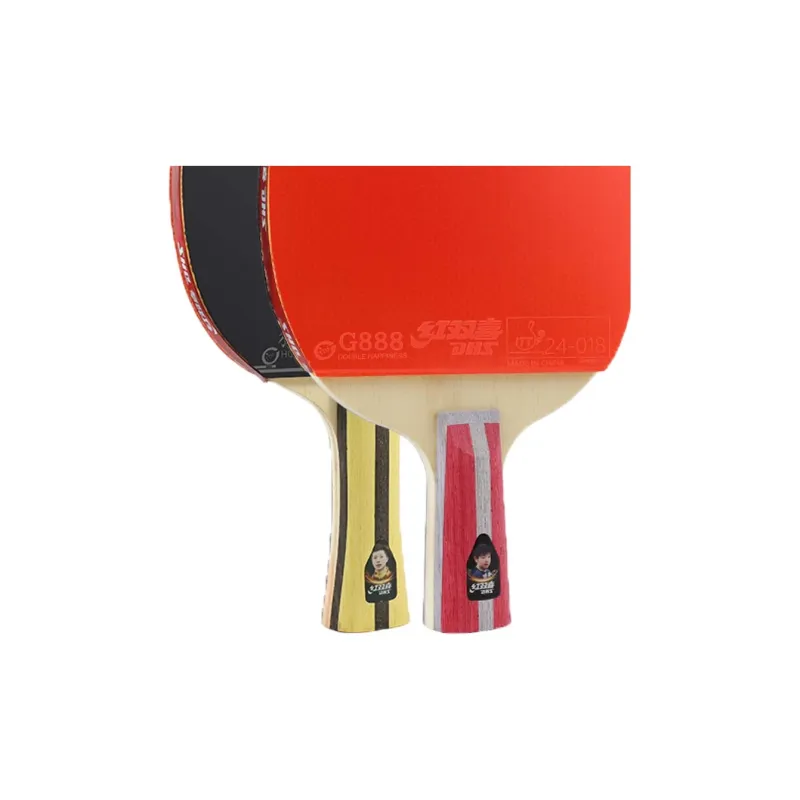 DHS Ping Pong Paddles Unisex Pure Wood Black Red-3