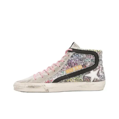 Golden Goose Slide Skateboard Shoes Women's High-Top Multicolor