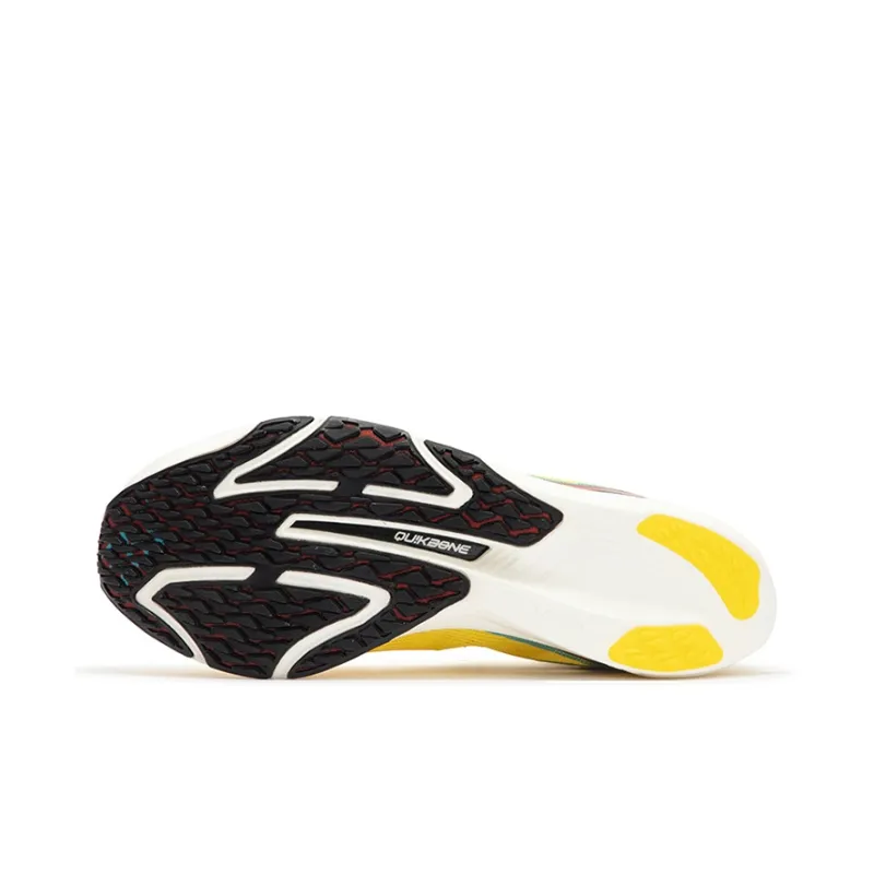 361° Speed Future Cushioning Anti-Slip Wear-Resistant Breathability Low-Top Casual Running Shoes Unisex Yellow Red-4