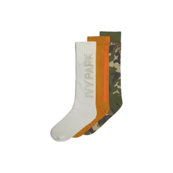 Adidas X Ivy Park Crew Socks 3 Pack 'Focus Orange/Wild Pine/Cream White'