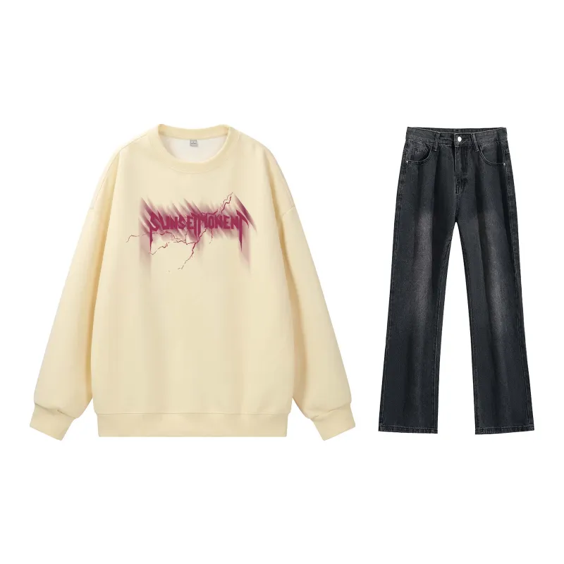 SUNSETMONENT Sweatshirt Set Unisex-11