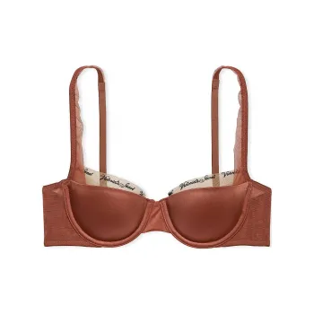 Victoria's Secret PINK/VERYSEXY Smooth Logo Embroidery Lightly Lined Balconett Bra Women's Clay