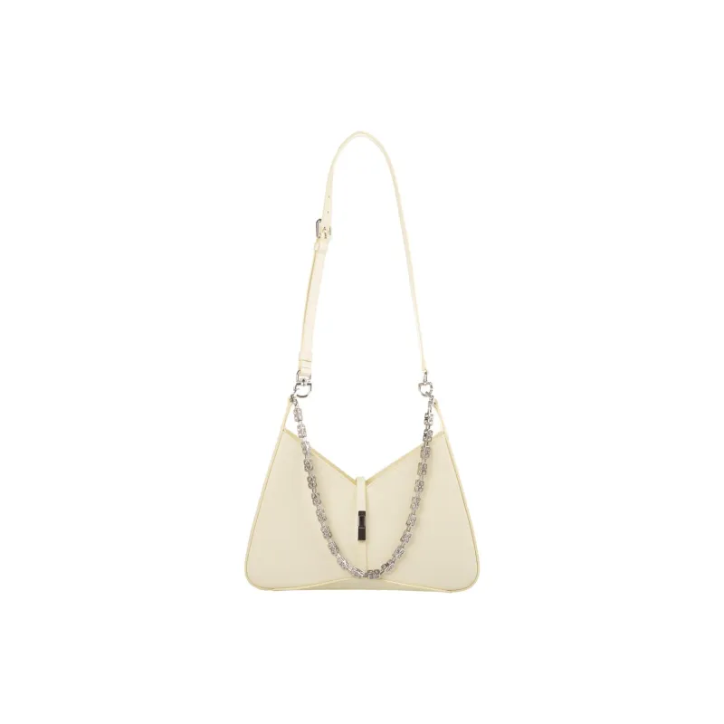 GIVENCHY Cut Out Series Shiny Brushed Calfskin Portable Crossbody Bag, Shoulder Bag Women's Yellow-2