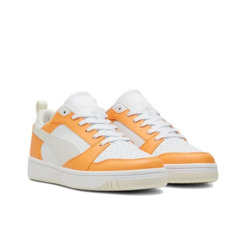 PUMA Rebound V6 Anti Slip Wear Resistant Low Top Skateboard Shoes Unisex Ecru-3