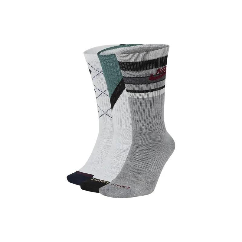 Nike Mid Calf Socks Unisex 3 Pack Multicolor-0