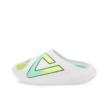 PEAK Very Small Fat Drag Slide Slippers Unisex Canvas White/Green
