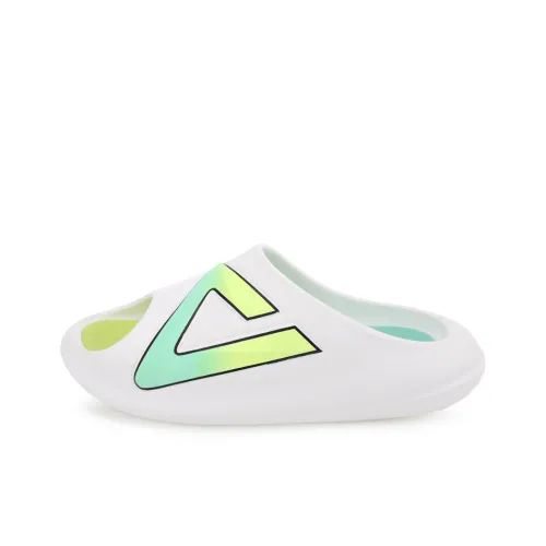 PEAK Very Small Fat Drag Slide Slippers Unisex Canvas White/Green