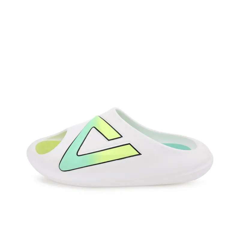 PEAK Very Small Fat Drag Slide Slippers Unisex Canvas White/Green-0