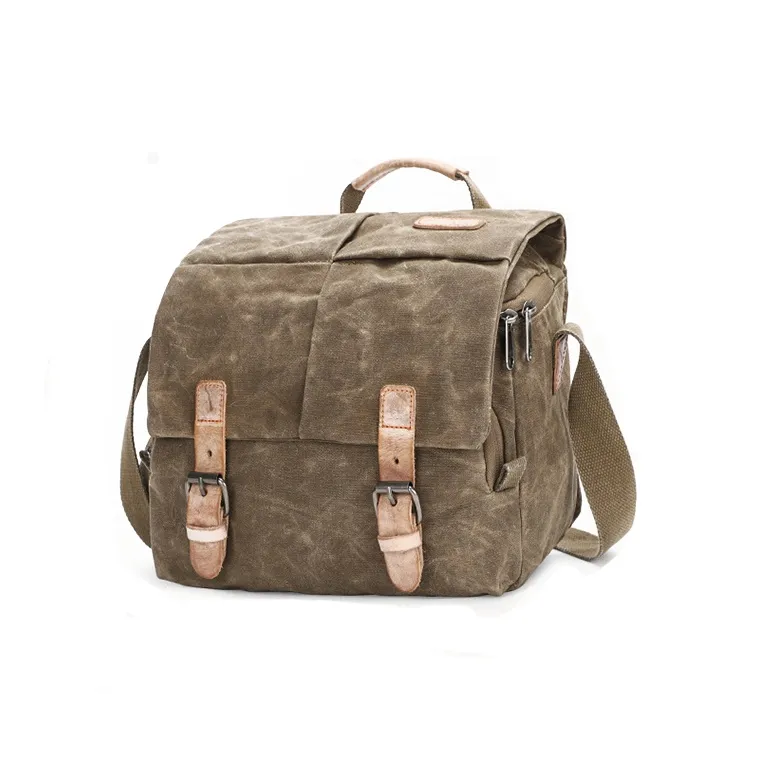 H YXIANG Canvas Shoulder Bag Regular Men's Khaki/Dark Gray/Army Green-2