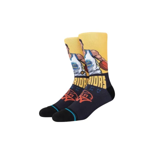NBA Golden State Warriors Stephen Curry Basketball Socks Unisex 2 Pack Black Yellow
