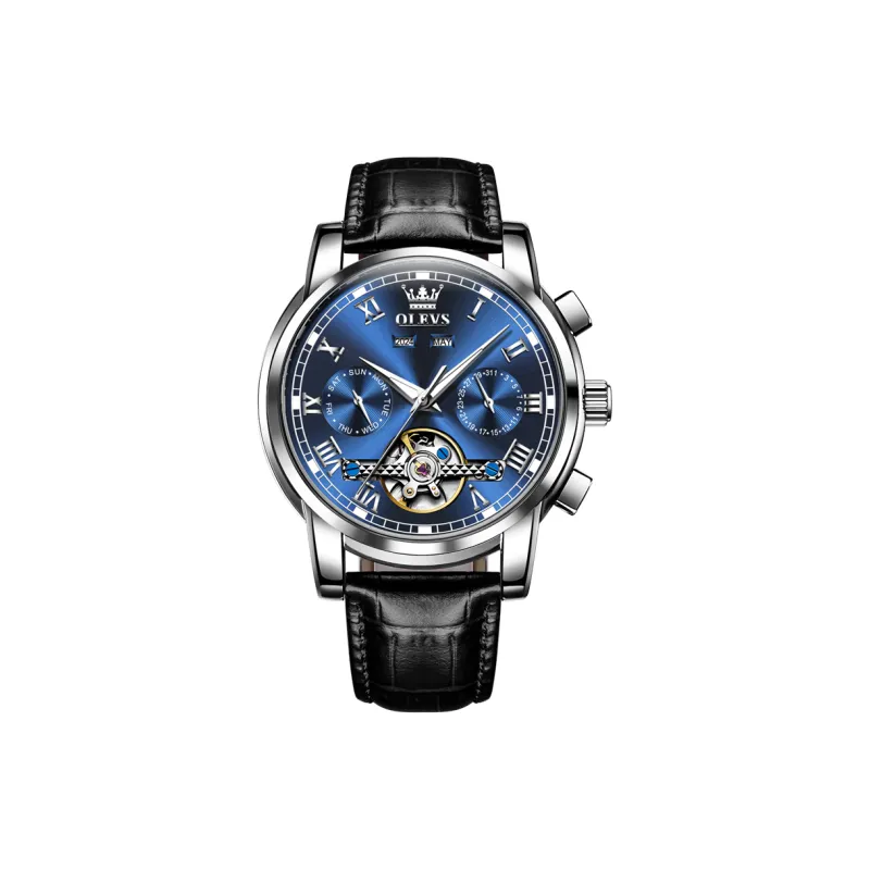 OLEVS Play The Cool Series Mechanical Movement Watch Men's Watches White Dial-0