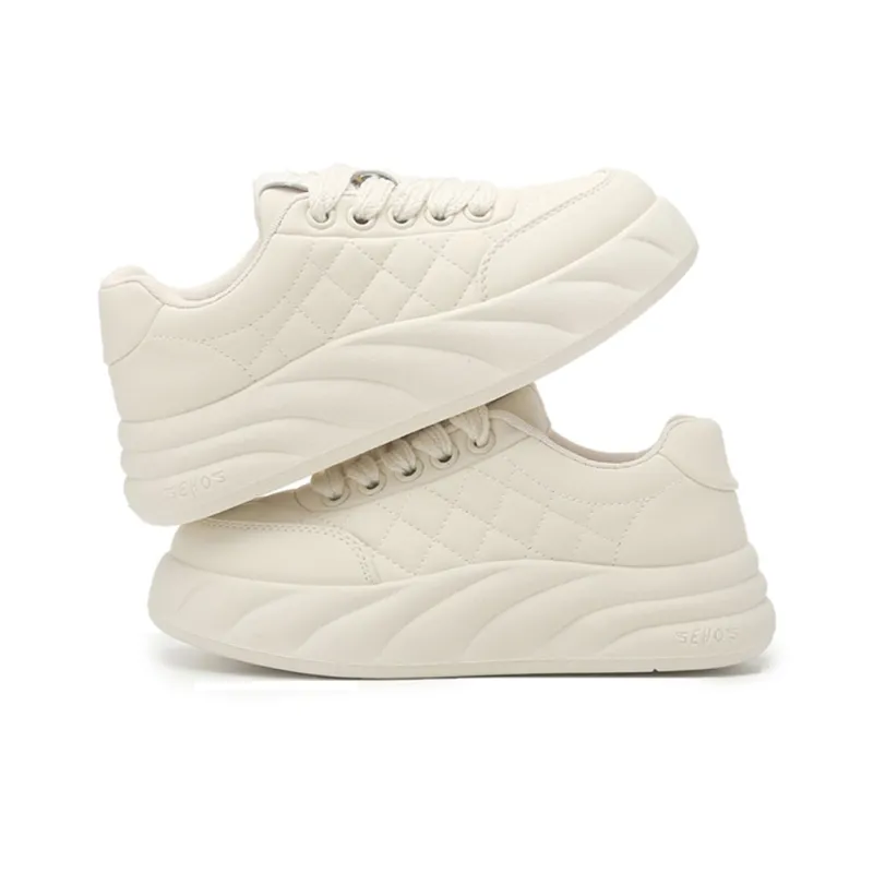 Jin Baichuan Lightweight Height Increasing Coverage Mid-Top Skateboard Shoes Women's-5
