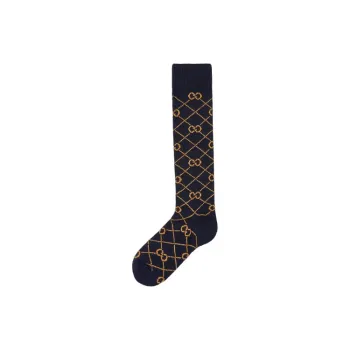 GUCCI Men's FW21 GG Logo Knitting Socks 1 Pack Black