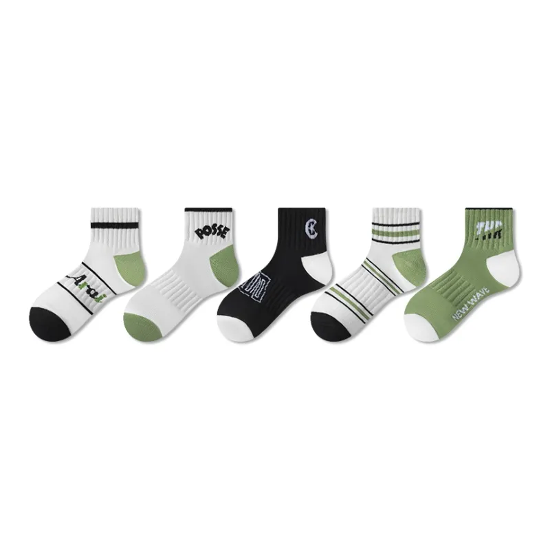 MIIOW Ankle Socks Men's 5 Pack Mixed Color-25