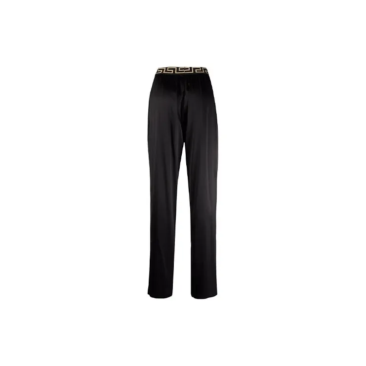 VERSACE Logo Waistband Pajama Pant 'Black'-1