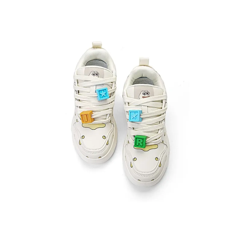 Pepe The Frog Skateboard Shoes Unisex Low Top Classic Black White/Pearl Beige/Tangerine/Ocean Blue/Mismatched-26