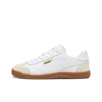 PUMA Club 5v5 Lu Anti Slip Wear Resistant Low Top Skateboard Shoes Unisex White