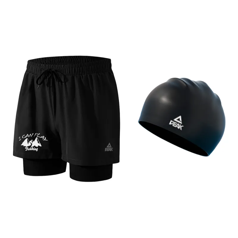 PEAK Swimming Sets Polyester Seaside, Swimming Pool Men's Black-3