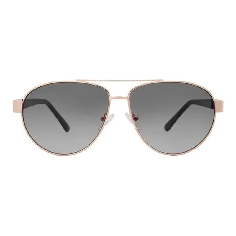 GUESS Polycarbonate Metal Aviator Sunglasses Unisex Gold-1