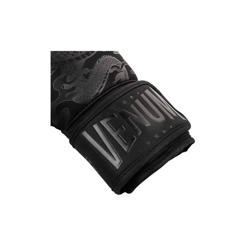VENUM Boxing Gloves Microfiber Nubuck Leather Sanda, Muay Thai, Combat Sports, Competition, Training Unisex Black-3