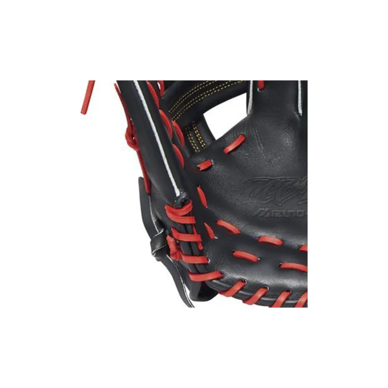 Mizuno Baseball Gloves Catcher's Glove Top Grain Cow Leather Unisex Black Red-7