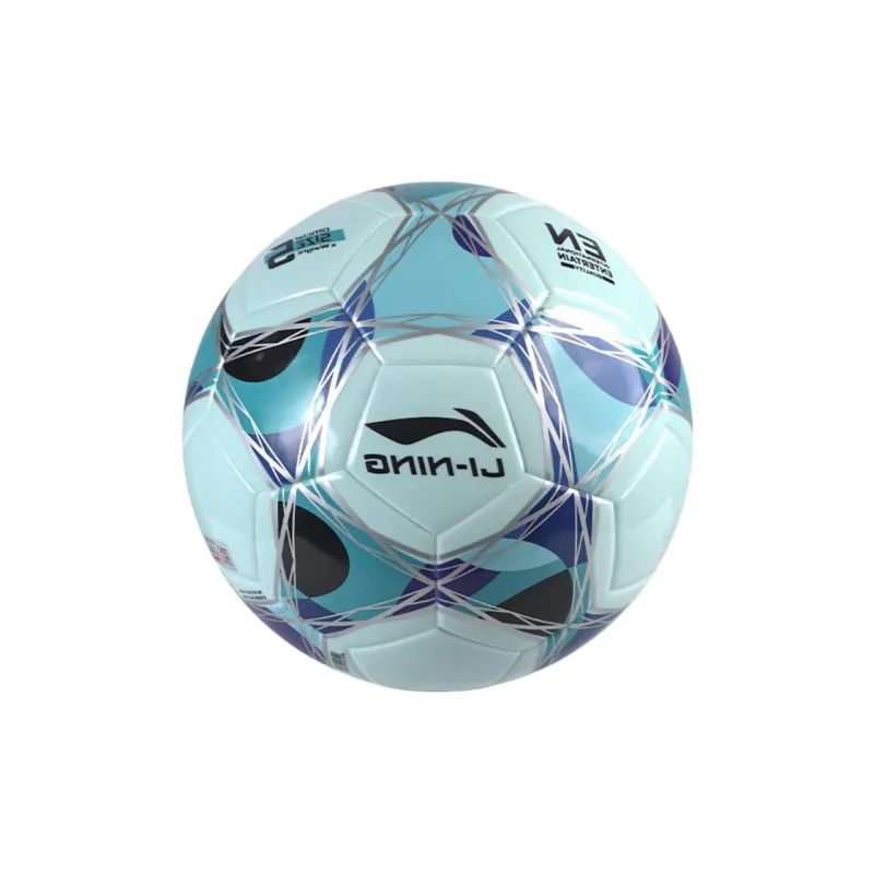 LiNing Size 5 Soccer TPU Seamless Thermal bonding Kids' Blue Green-1