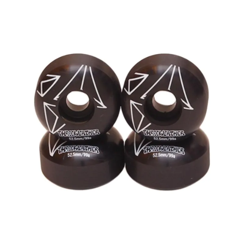 THREE WEATHER Skateboard Wheels Double Kick Skateboard Polyurethane 52.5mm Diameter/Hardness: 90a-3