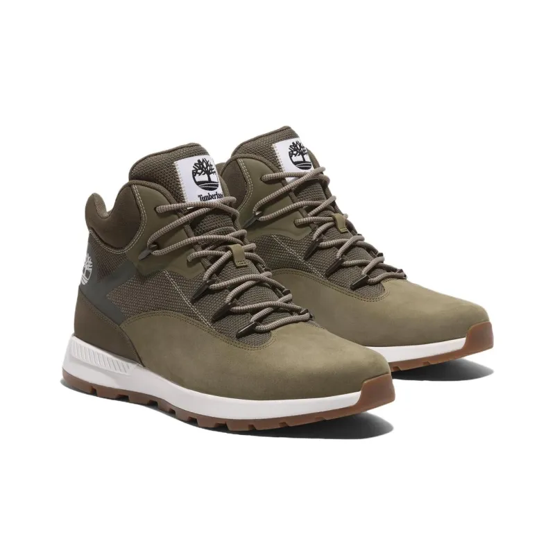 Timberland Anti Slip Wear Resistant Mid Top Casual Shoes Men's Olive Green-1